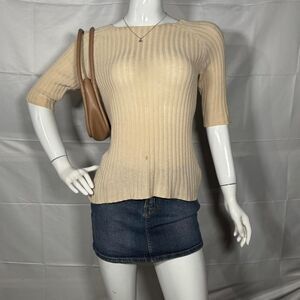 DKNY Ribbed Boat Neck Knit Top ✨ - Size M